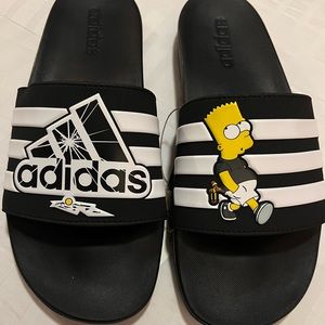 adidas The Simpsons special edition mens black sandals size 11